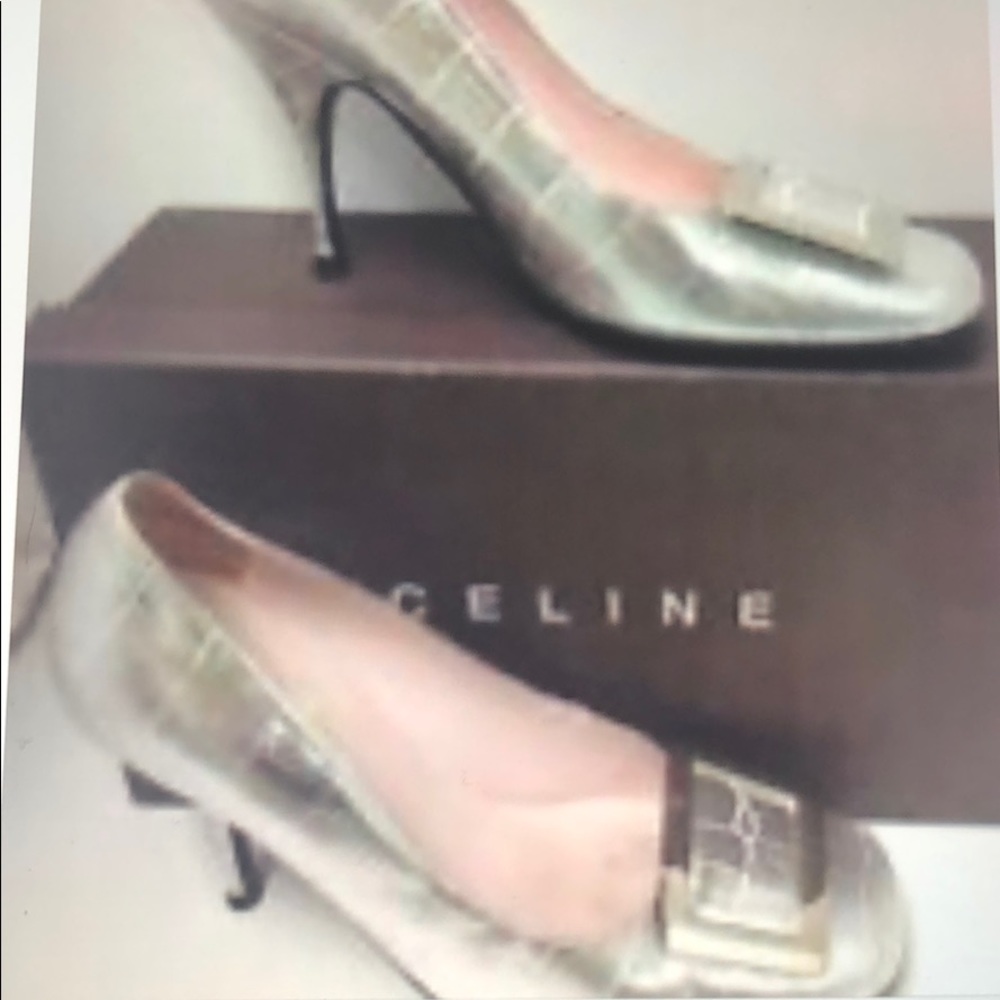 Celine Fauc croc 🐊 silver pumps - Picture 9 of 10